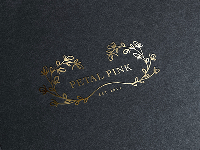 Petal Pink ltd branding branding design flowers foil gold logo logo design