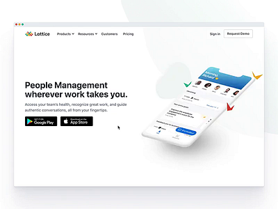 📱Lattice Mobile Apps Page landingpage mobile webflow