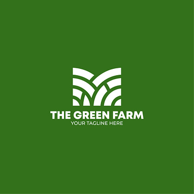 The Green Farm logo concept design branding clean design farm flat graphic green icon identity letter logo logodesign logomaker logos logotype mark negativespace type typography vector