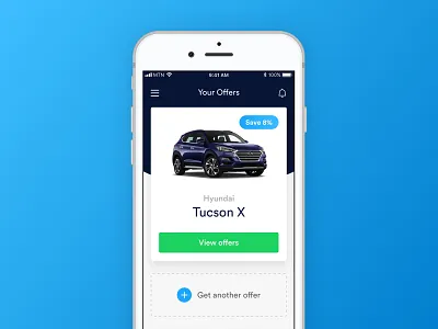 CarPair Offers app gradient ios minimal ui ux