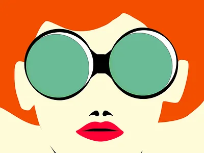 RetroWomen design icon illustration minimal vector
