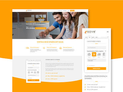 eSave Landingpage landing design landing page design landingpage uiuxdesign webdesign website