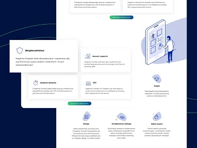 Landing page blue description design gradient gradient button illustration landing landing design landing page landing page design landingpage opinion ui ux vector