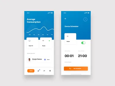 Smart Home App app design interaction design mobile mobile app
