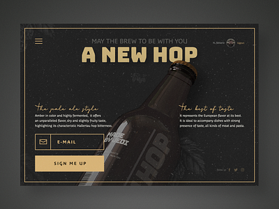 UI design - Come to the HOP side adobe xd beer beer art beer label beer site beer ui design illustrator photoshop ui ux web website