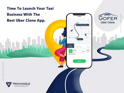 Gofer trioangle animation app art beautiful business clone color design entreprise taxi uber clone uberclone