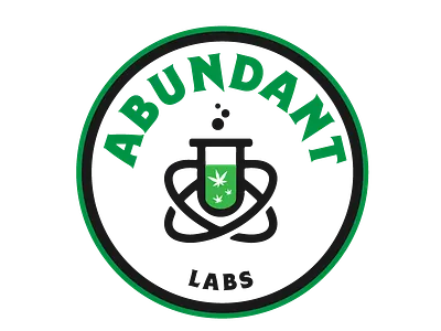 Abundant Labs Logo branding design hemp oil icon illustration lab logo labs logo logo design riturohilla typography user interface design vector website
