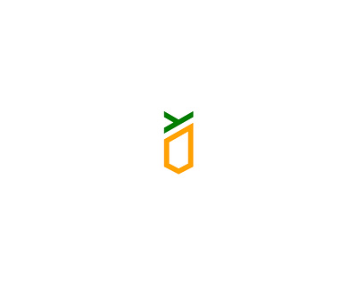Abstract Carrot abstract carrot geometric minimalist slice
