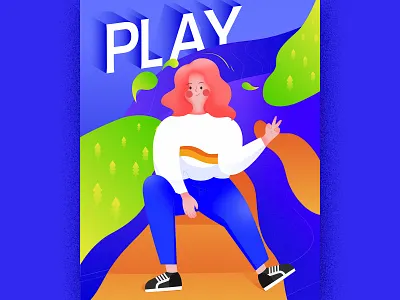 play app branding design illustration logo ui