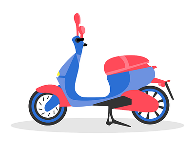 Scooter colors designer flat design scooter scooty transport vector vector design