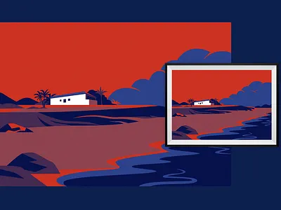 beach house architecture graphic design illustration mexico vector vectorart