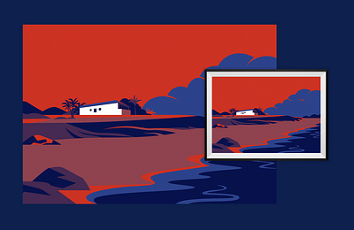 beach house architecture graphic design illustration mexico vector vectorart