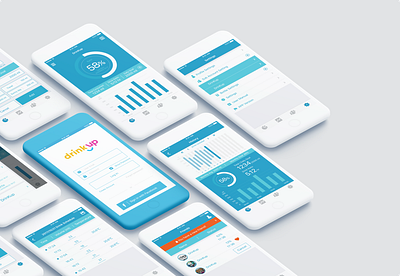 Remind drinking water APP - concept design app drinking mobile mockup ui ux