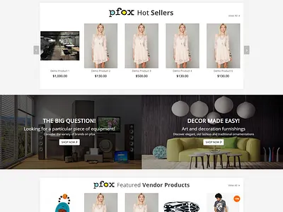Website Design + Website Development For Pfox Shopping branding design illustration web design ideas web development webdesign website website concept website design website design and development website development