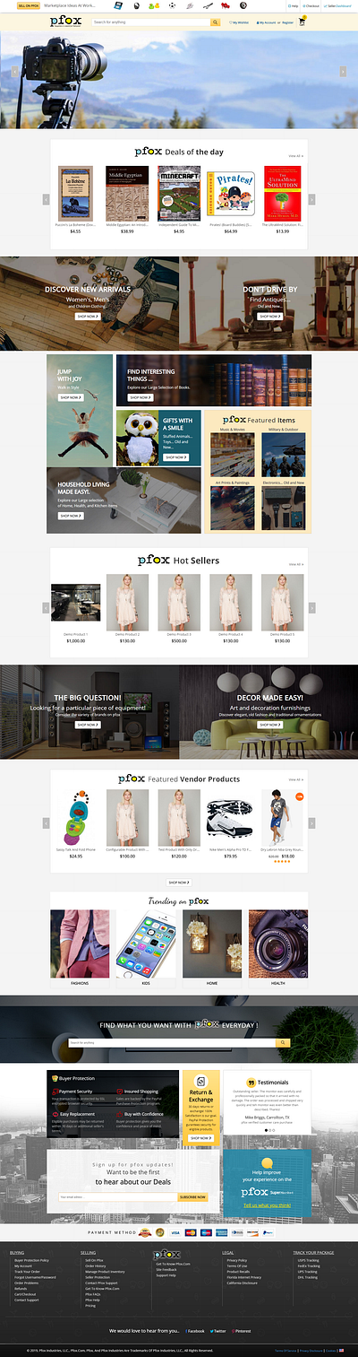 Website Design + Website Development For Pfox Shopping branding design illustration web design ideas web development webdesign website website concept website design website design and development website development