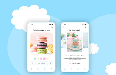 Macaron App adobe xd app design logo macaron macaroni macarons macaros design app mobile design sketch sketch template ui ux xd xd design