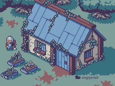 Isometric Pixelart House 16bit 8bit 8bitart architecture artwork environment design game art game design gameart illustration isometric pixel pixel art pixelart pixels retro retro art sprite