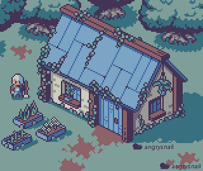 Isometric Pixelart House 16bit 8bit 8bitart architecture artwork environment design game art game design gameart illustration isometric pixel pixel art pixelart pixels retro retro art sprite