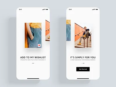 Trendy E-commerce App UI kit app clean clothing fashion ios kit kits minmal modren onboarding onboarding screen shop shopping store template trend trendy ui wishlist