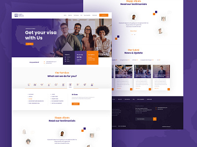 Website Design for Immigration Lawyer Attorney creative design design dexim ecommerce landing page one page design ui ux