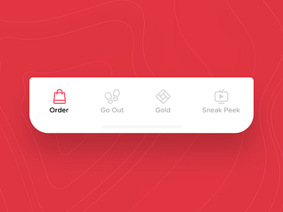 Zomato V14 - Tab Bar Interaction Concept aftereffects animation bottom bar design figma food gold icon illustration micro interaction mobile app navbar navigation bar sneak peek ui design ui ux ux design zomato