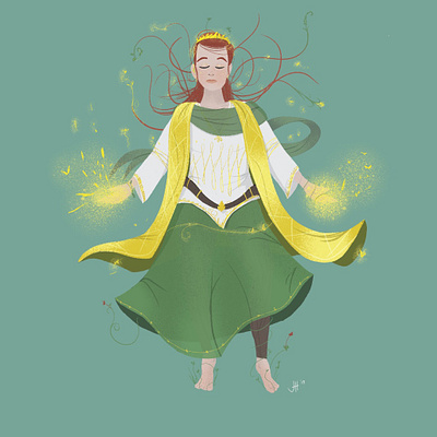 Pheris the Steward character character design elf fairy illustration