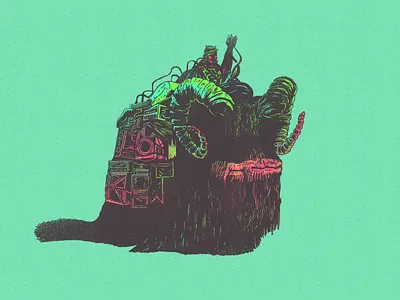 Doom Raider art bantha death design doom handdrawn illustration metal raider sandraider sludge starwars stoner texture vintage