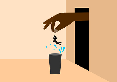 tHE lEAP design flat illustration minimal vector