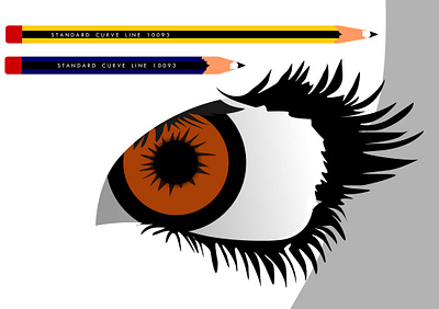 eYE LINER design flat illustration minimal vector