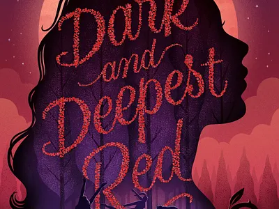Dark and Deepest Red book cover book cover design book title lettering publishing script title lettering young adult