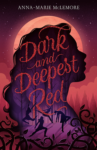 Dark and Deepest Red book cover book cover design book title lettering publishing script title lettering young adult