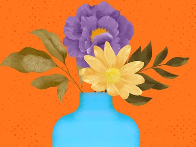 Bouquet & Vases Clipart clipart digital painting floral flowers illustration