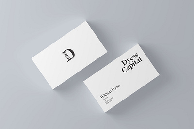 Dyess Capital business card capital column d logo design logo negativespace