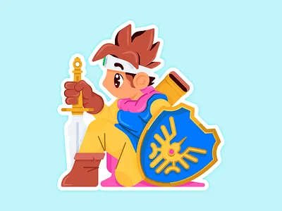 Slaptastick 001 | Dragon Quest - Erdrick akira toriyama character dragon quest erdrick illustration retro retro video games slaptastick snes