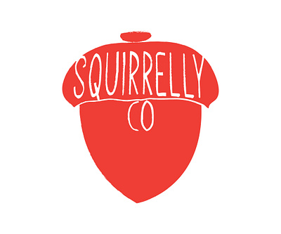 Squirrelly Co comedy logo logo design nut orange