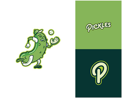 Pickles branding design illustration logo typography vector