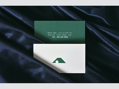 Business Cards for Bravo Bowl. branding business card identity imagotype logotype typography