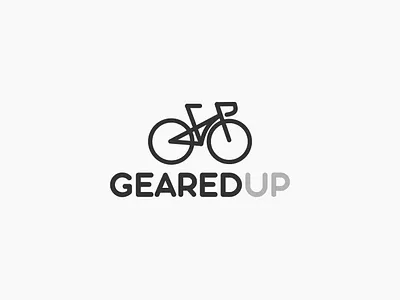 Daily logo challenge 24/50, Bike shop logo, GearedUp! bike brand logo branding challenge daily logo challenge design graphic design icon identity logo logo designer logo maker logo passion logo world simple vector