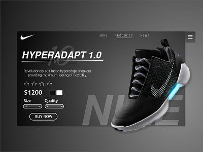 Nike Landing Page adobexd concept design landing page landing page concept landing page design nike nike air nike running prototype ui ux desgin ux design uxui