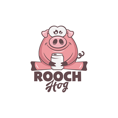 Funny Pig branding cartoon character colorful creative cute design illustration logo mascot