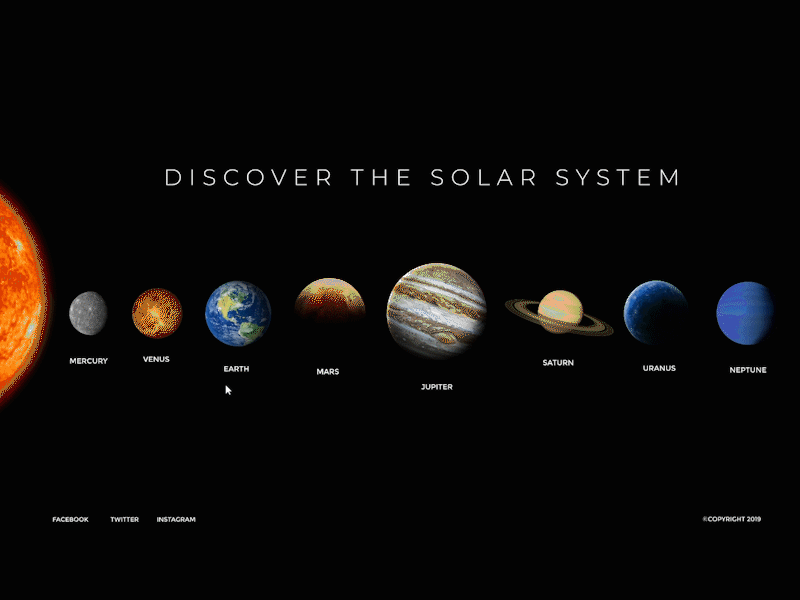 Solar System Interaction - Part 1 animation dailyui invision studio prototype animation ui uidesign uiux