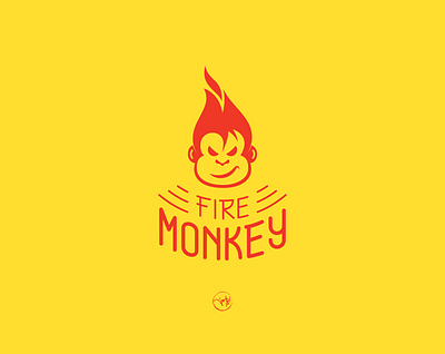 fire monkey app branding character color design dribbble fire icon illustration logo monkey monkey logo typography vector