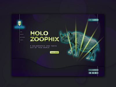 Holozoophix branding design event event branding hologram logo space ux webdesign