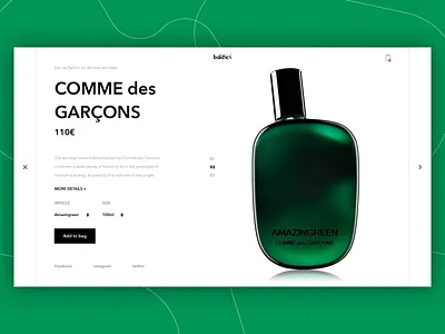 CDG Product Page Concept cologne comme des garcons design ecommerce ecommerce app ecommerce business ecommerce design ecommerce shop flat perfume product product design shopping simple
