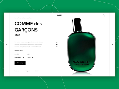 CDG Product Page Concept cologne comme des garcons design ecommerce ecommerce app ecommerce business ecommerce design ecommerce shop flat perfume product product design shopping simple