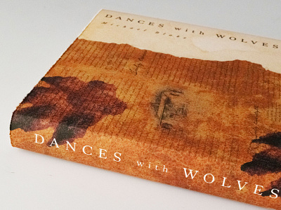 Dances with Wolves Book Cover book cover package design photo redesign western