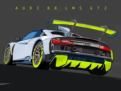 Audi R8 LMS GT2 audi auto automotive car carro deportivo sketch