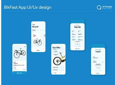 BikFast Ui/Ux Design app branding design illustration