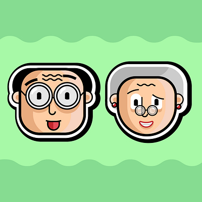Elder Stickers animation design flat flyer icon illustration illustrator logo sticker vector web