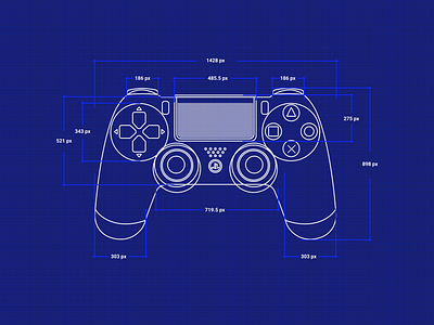 PS4 Controller Blueprint africa blueprint design figma illustration